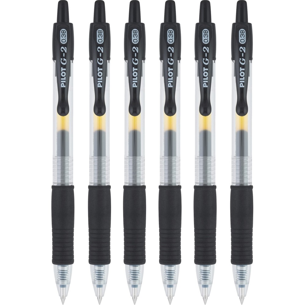 Pilot G2 Retractable Rollerball Gel Pens, Ultra Fine Point, 0.38mm, Black Ink...