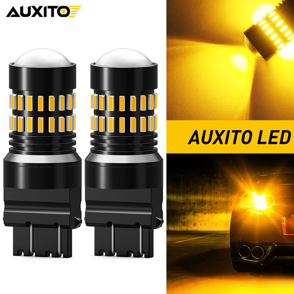 AUXITO DRL 3157 LED Amber 3357 3457nA Turn Signal Parking Light Bulbs High Power