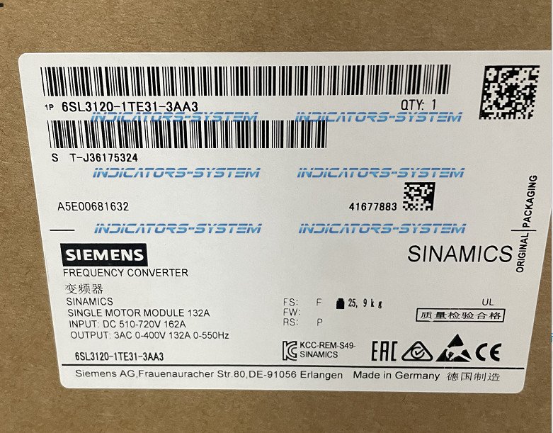 1PCS NEW SIEMENS 6SL3120-1TE31-3AA3 6SL3 120-1TE31-3AA3 fast shipping