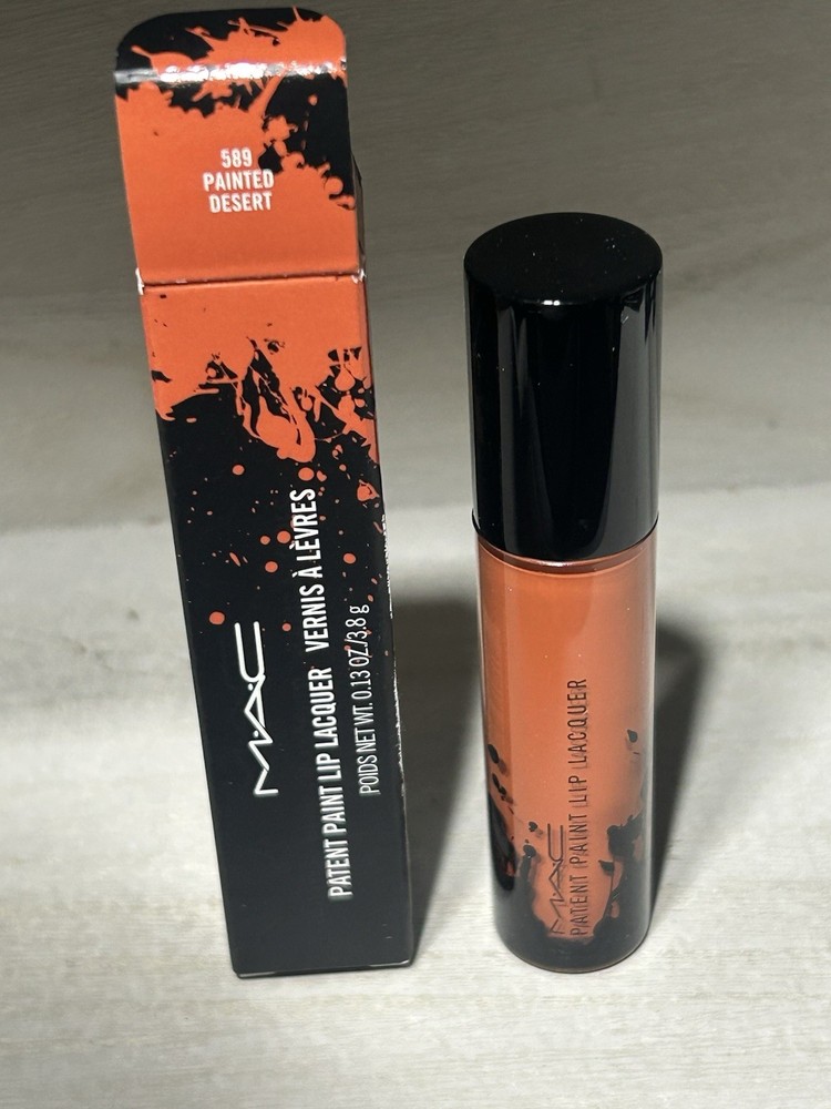 MAC Patent Paint Lip Lacquer 589 Painted Desert Full Size with Original Box