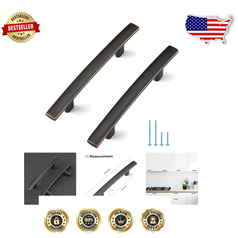 Durable Zinc Alloy Cabinet Handles with 3