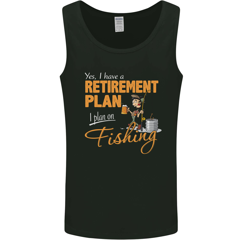Retirement Plan Fishing Funny Fisherman Mens Vest Tank Top