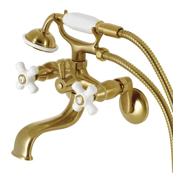 Kingston Brass KS226PXSB Kingston Wall Mounted Tub Filler – - Brass