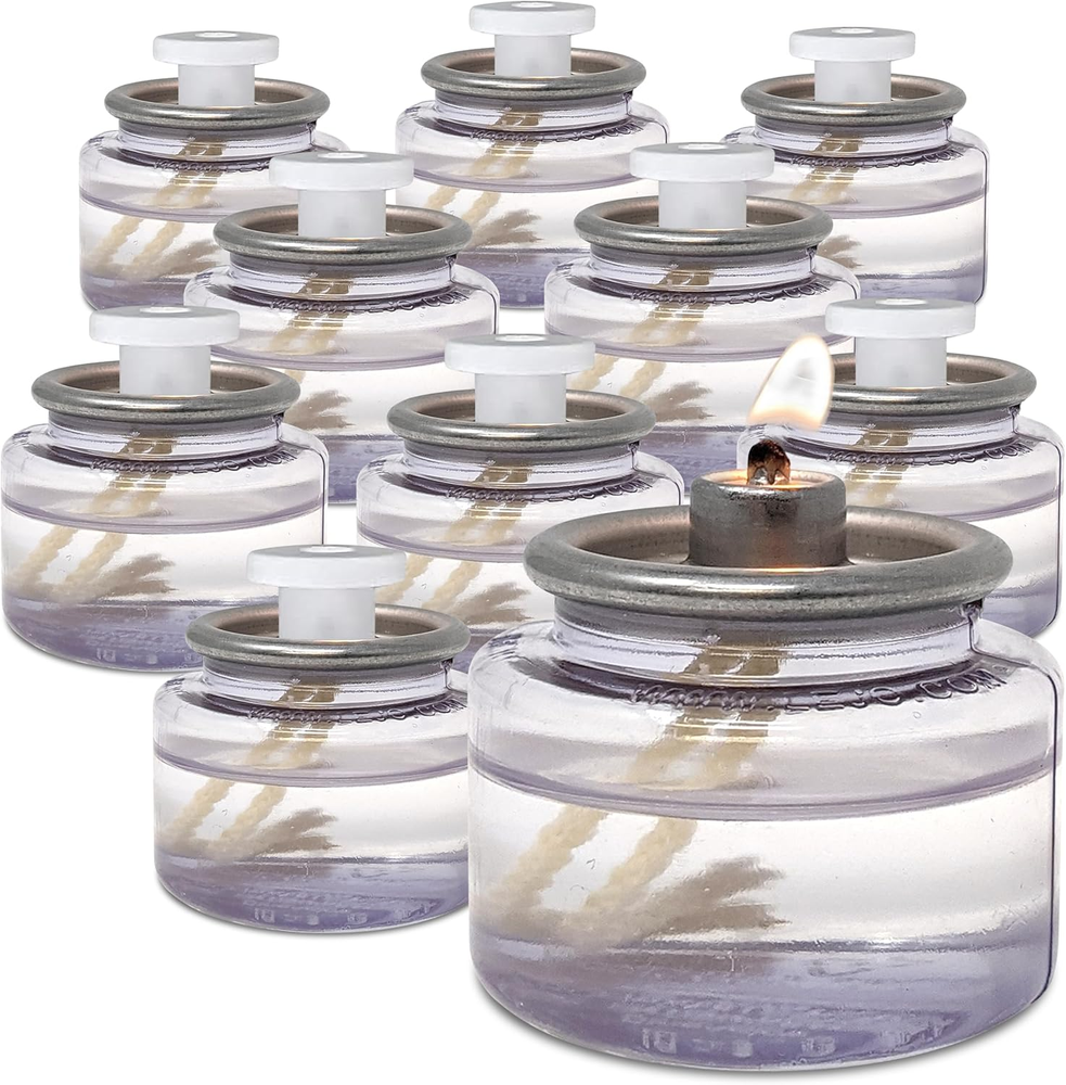 8-Hour Liquid Paraffin Tea Light Candles - 12 Pack for Emergency Lighting