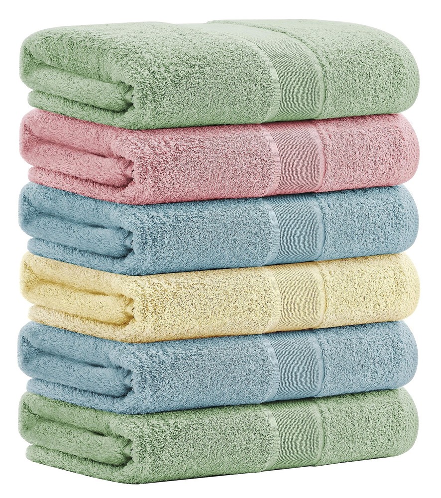 Soft Natural Bath Towels 27x54 Inch Ultra Absorbent for Home & Travel