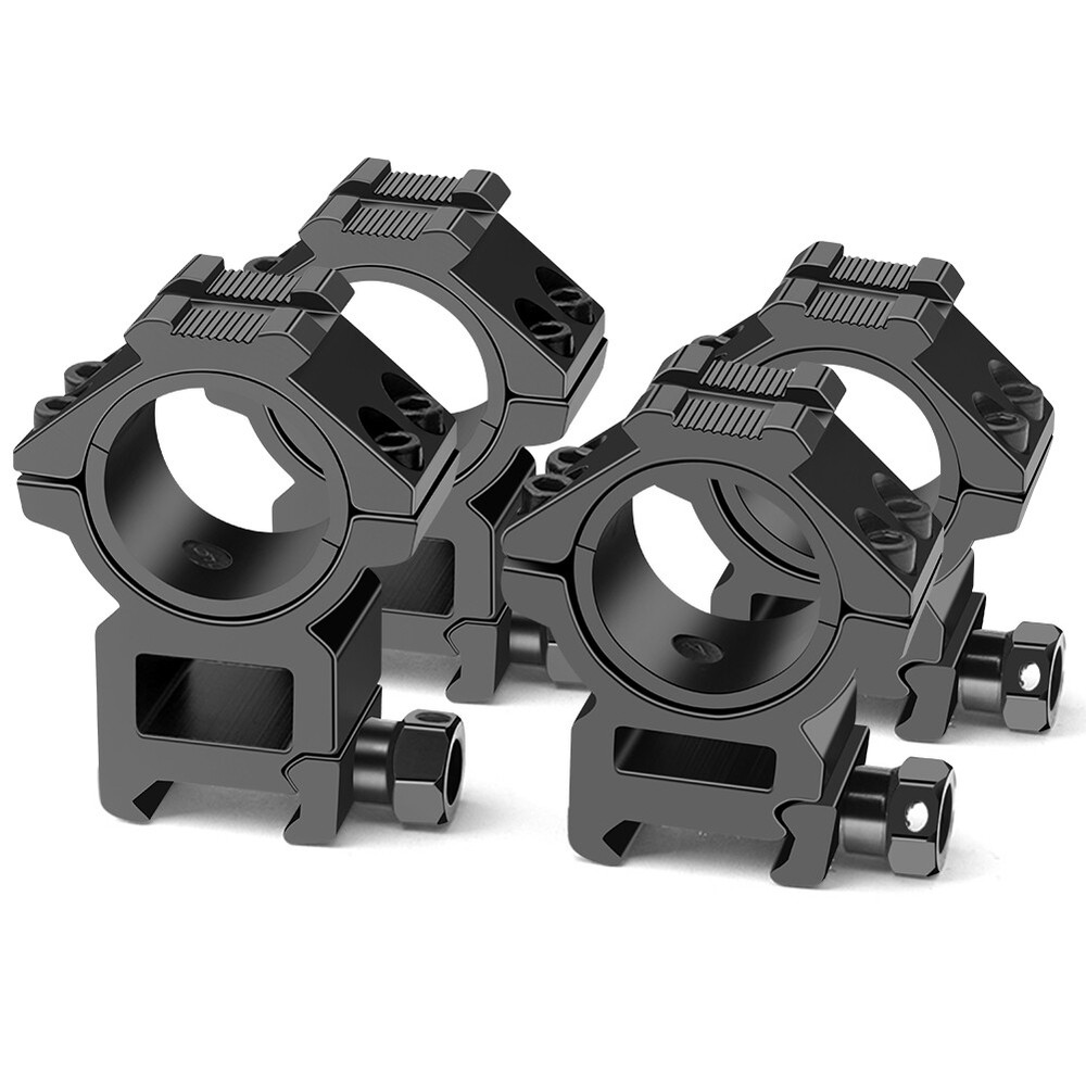4 Pcs Medium & High Profile Scope Rings for 20mm Picatinny Rails