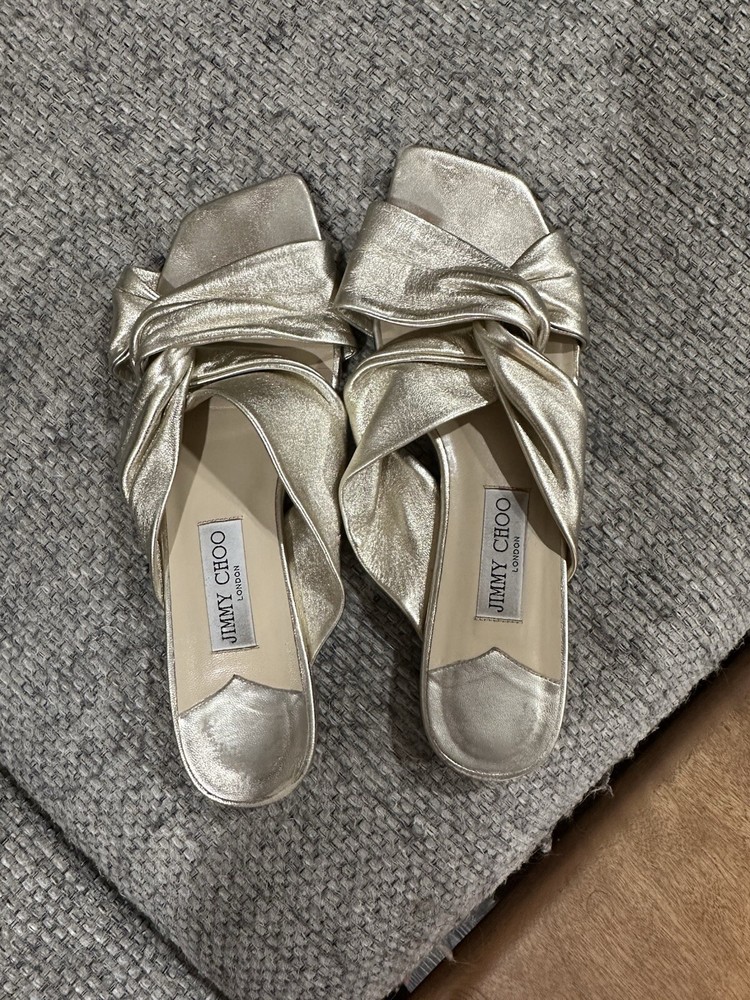 Jimmy Chip Gold Sandals EU 40 Comfortable Stylish