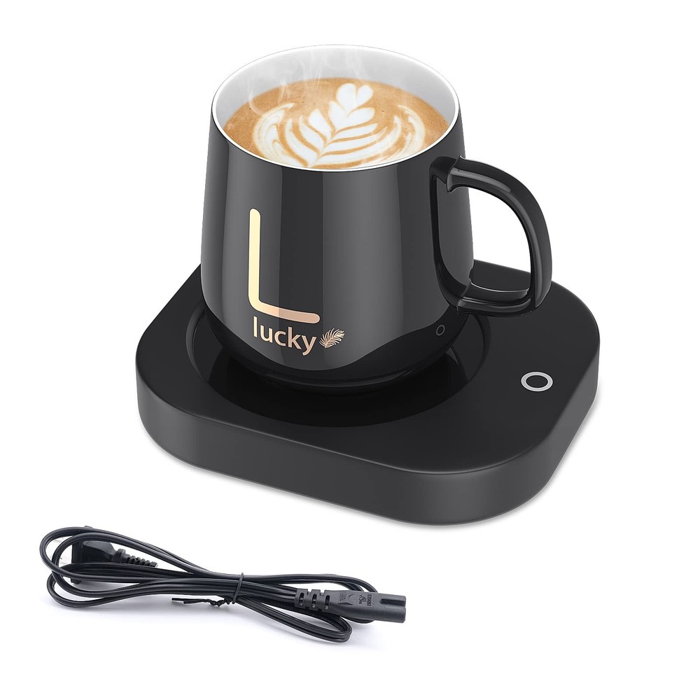 Hooshion Auto Shut-Off Coffee Warmer with Mug and 2 Temperature Settings for Desk