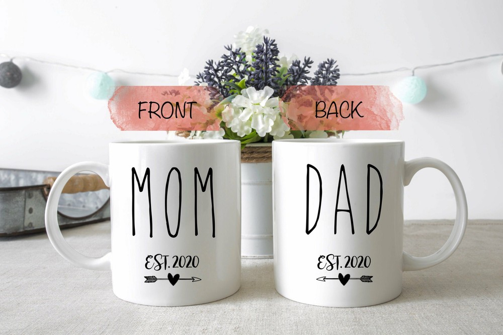 Mom Dad Est 2020 Mug Personalized Mug Mothers Day Mothers Day Gift Gift For Mom