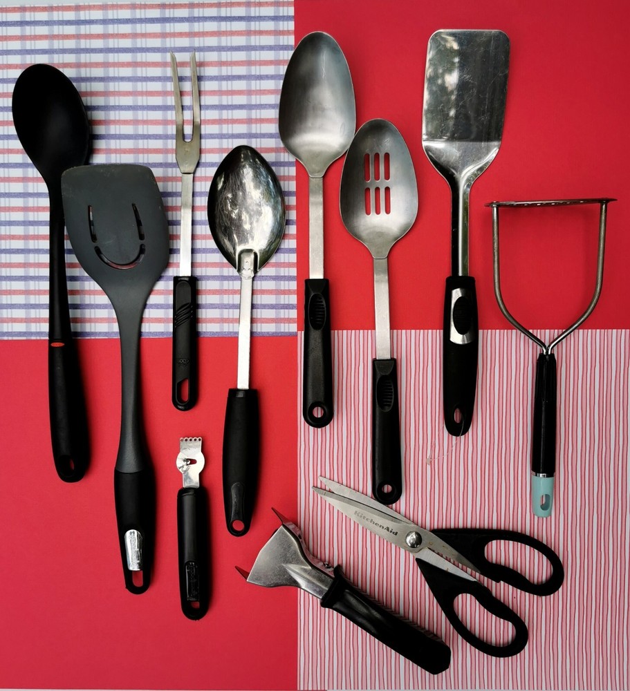 LOT OF 11 ~ Mixed Kitchen Tools & Utensils For Cooking & Serving ECKO Good Cook