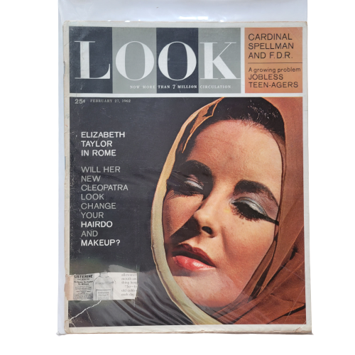 Vintage Look Magazine Elizabeth Taylor in Rome February 27, 1962