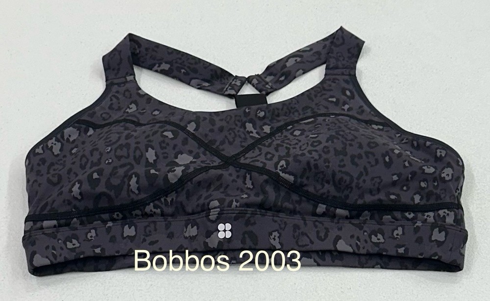 Sweaty Betty Women's Power Medium Support Sports Bra, Black Luxe Leopard, S