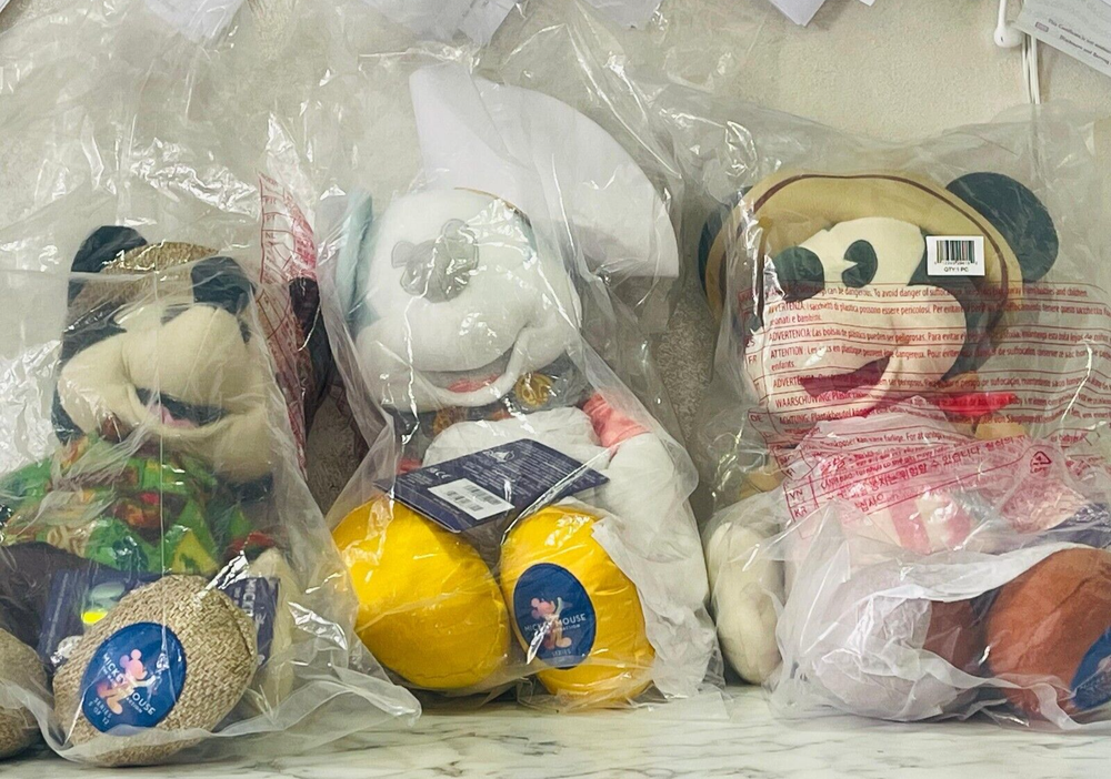 3X Mickey Mouse bundle Soft Plush Toys - Original Disney - Clearance Sale-image