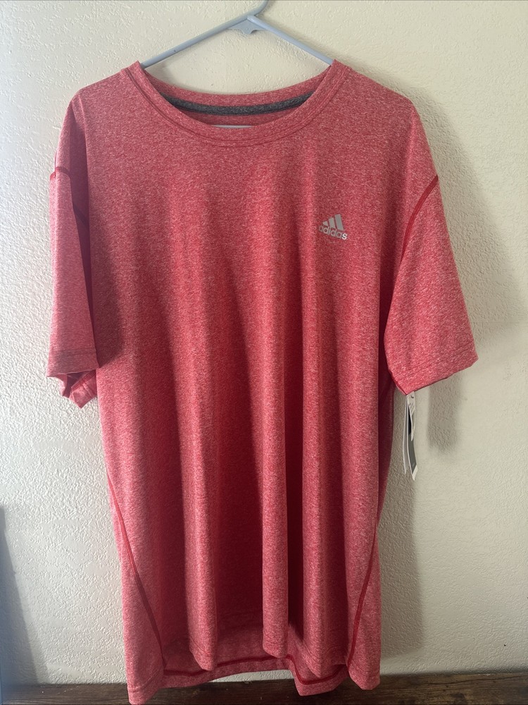adidas shirt mens 2XL Climate performance soccer practice gym workout Red Relax