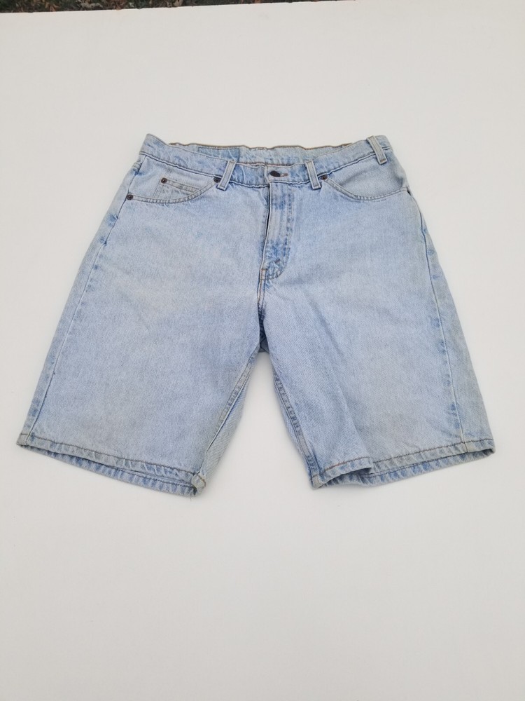 Vintage Levis Shorts Mens Size W34 Blue Straight Orange Tab Denim Cut Off 550