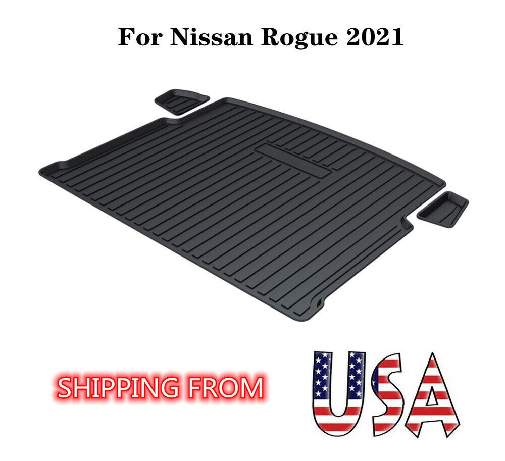 Rear Trunk Boot Tray Liner Mat TPO Floor Carpet for Nissan Rogue 2021 2022 2023