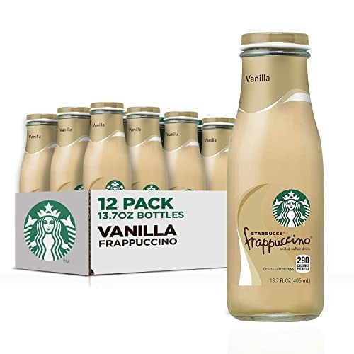 Starbucks Frappuccino Coffee Drink, Vanilla, 13.7 Fl Oz,Pack of 12.