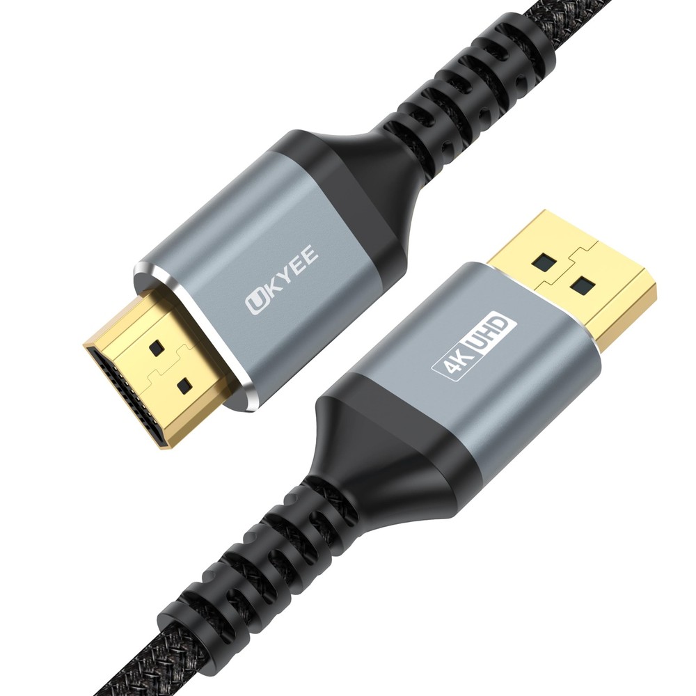 4K DisplayPort to HDMI Cable 5ft - High-Speed Converter for Ultra HD Video & Audio