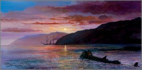 Disney 20,000 Leagues Under the Sea Art Harrison Ellenshaw Signed Limited Edition 95 Lying in Wait