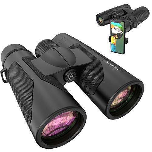 Adasion Powerful HD Binoculars 12x42 Twist-UP Eyecups Non-Slip Grip Waterproof