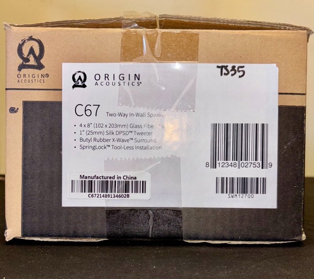 1 SINGLE C67 ORIGIN COMPOSER COLLECTION, RECTANGULAR, IN-WALL SPEAKER