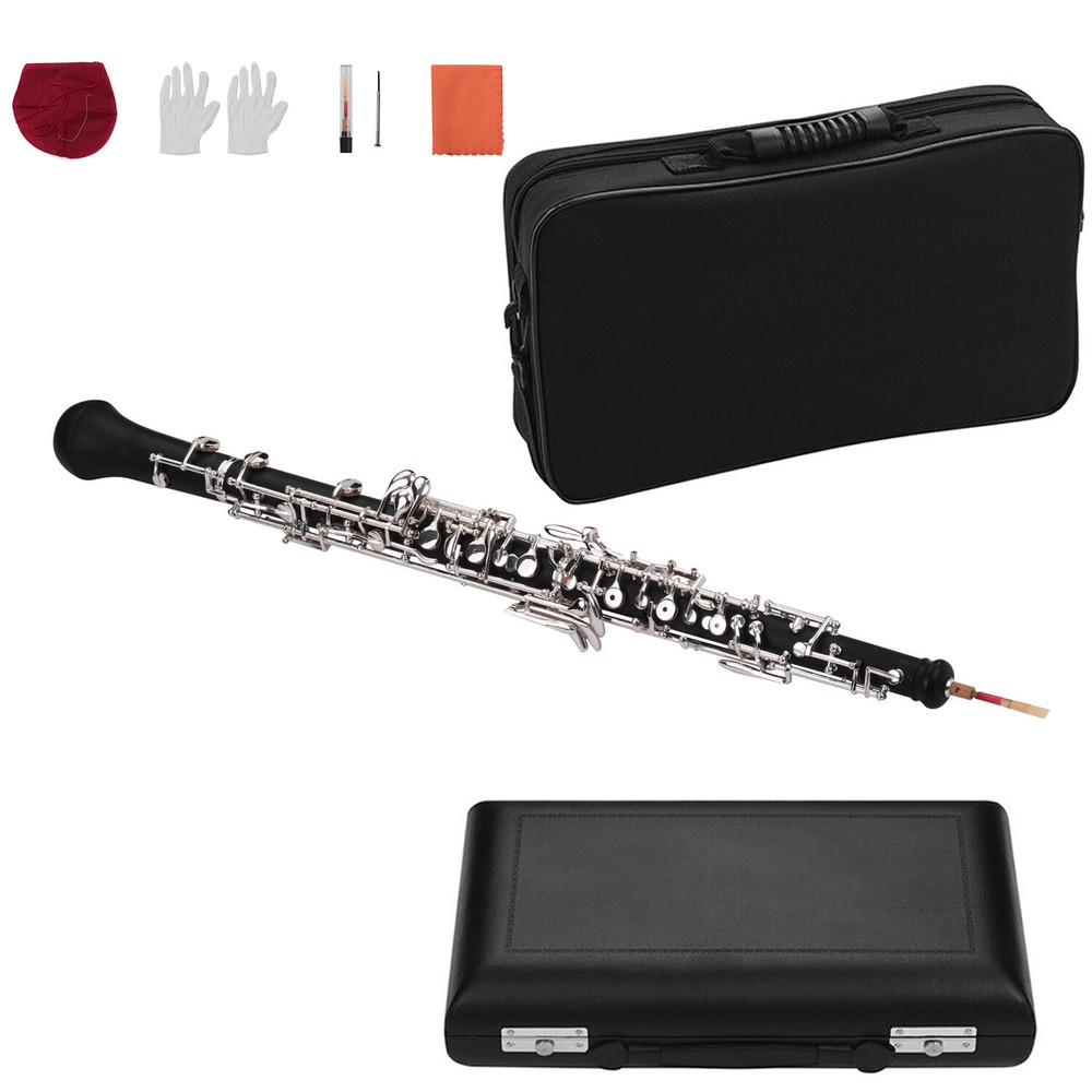 Oboe C Key Semi-automatic Style Silver-plated Keys Oboe Woodwind Instrument T7L1