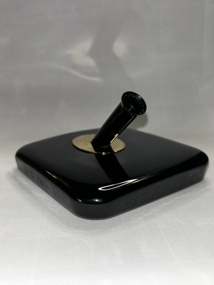Vintage Sheaffer's Fountain Pen Holder Base glass or ceramic? black 4”x4