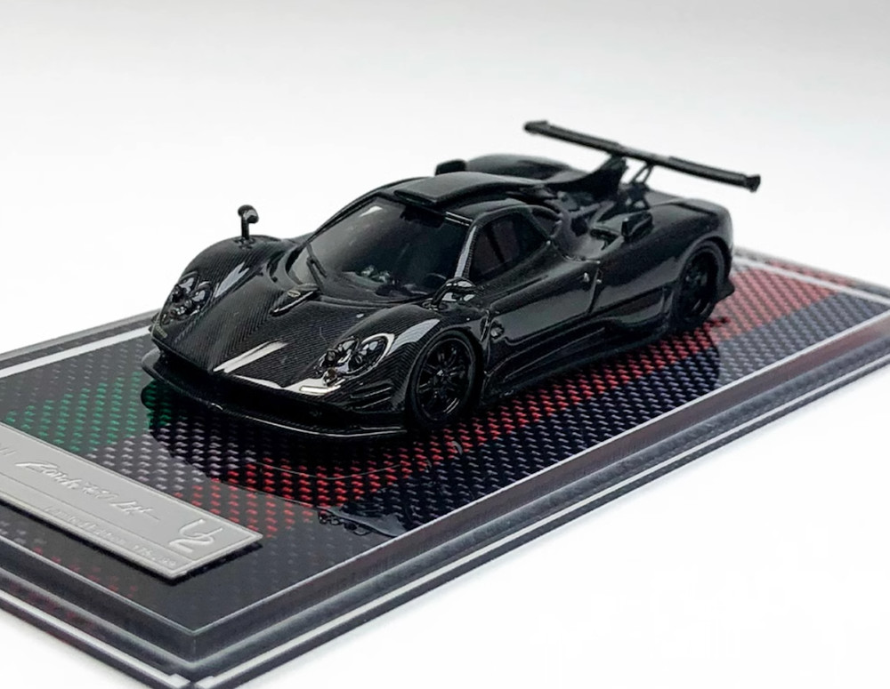 U2 1:64 Black Carbon Zonda 760LH Racing Sports Model Diecast Resin Car