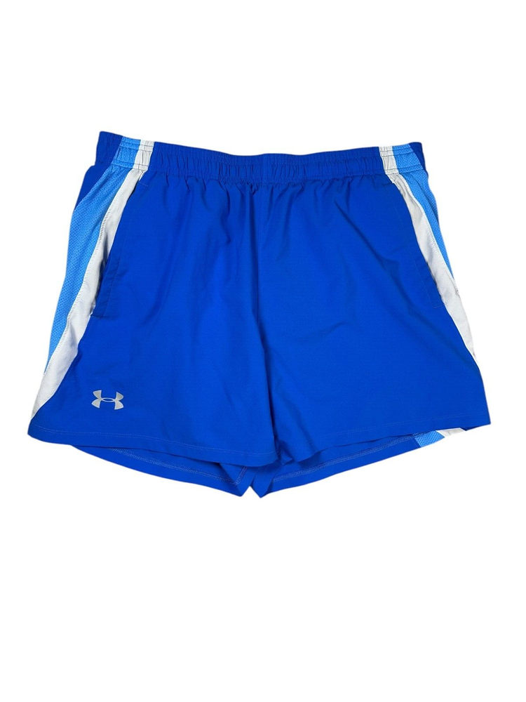 (44) Sz XL Under Armour UA Launch Men 5” Lined Running Shorts Fitted Blue
