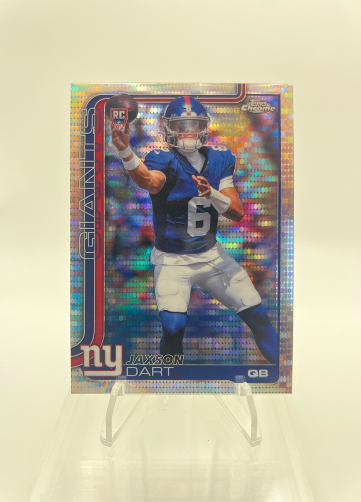 2025 Topps Chrome Jaxson Dart Rookie Pulsar refractor #306 New York Giants NFL