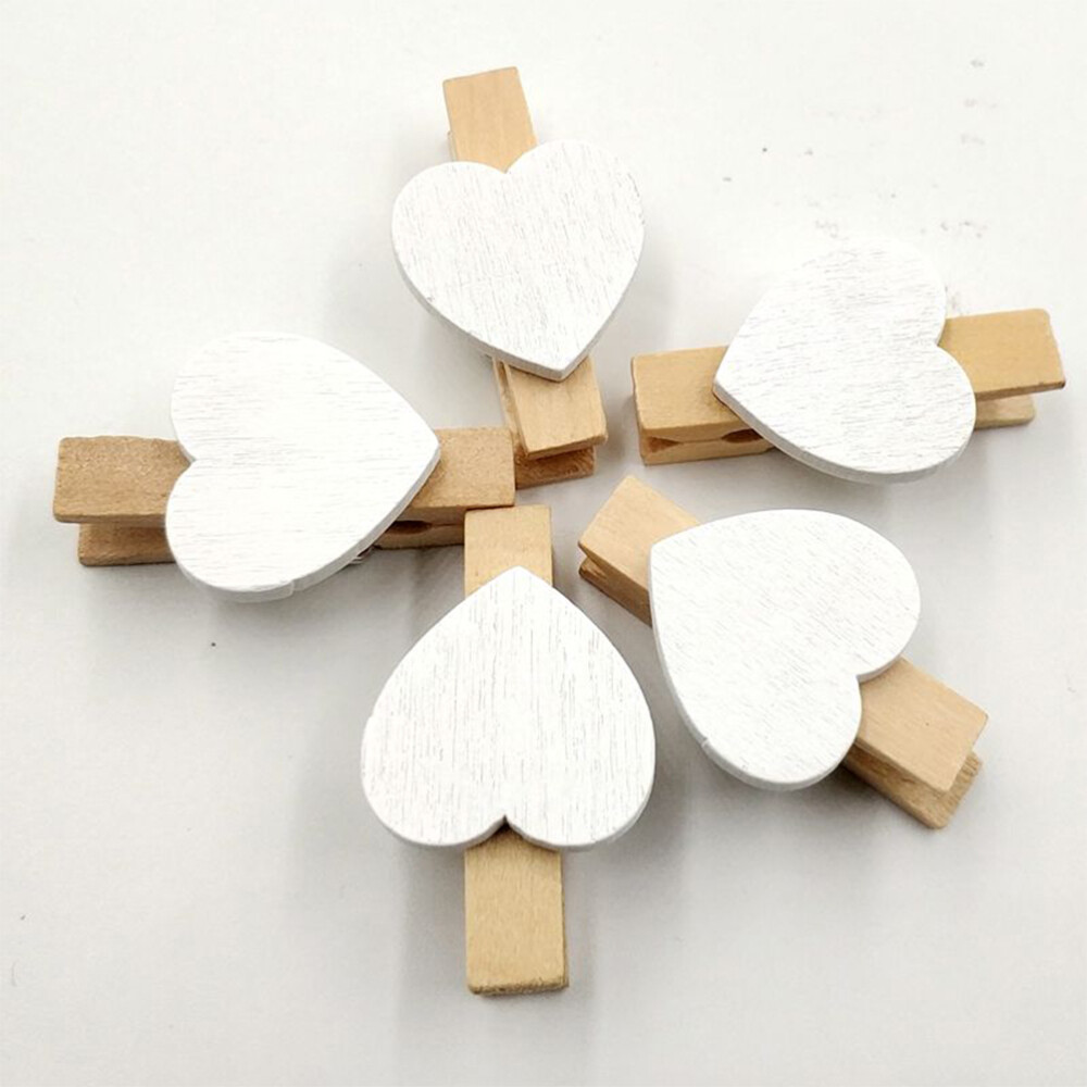 100 Pcs Photo Paper Clips Pegs for Washing Line Mini Tongs Serving