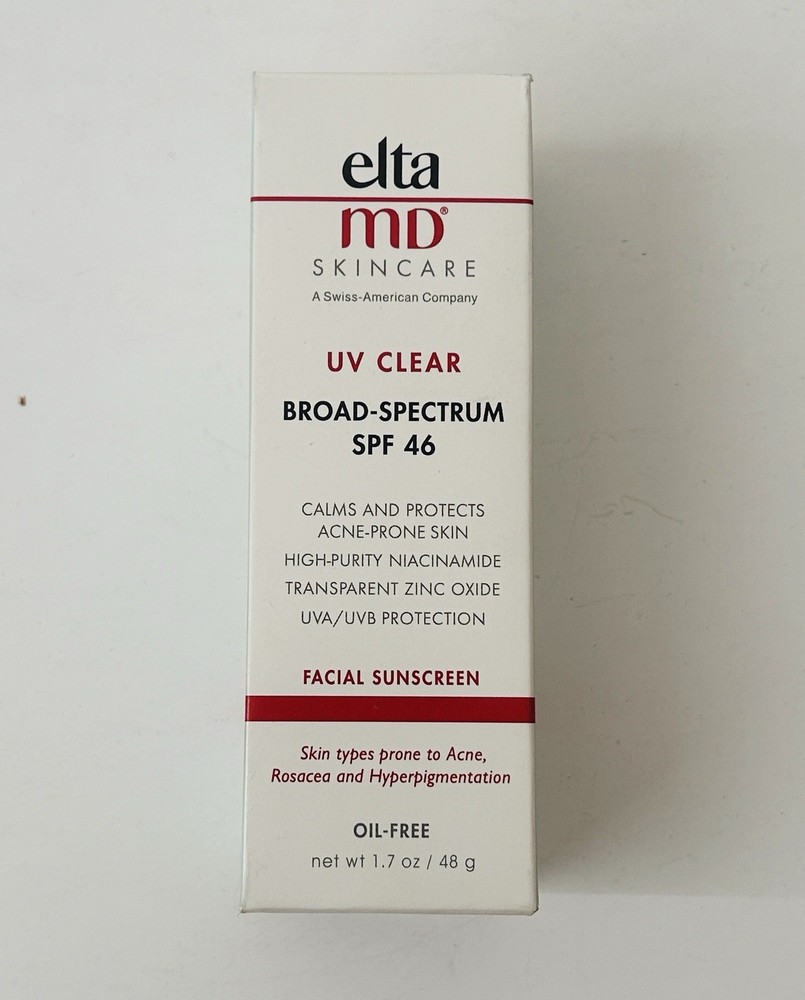 Elta MD UV Clear Broad Spectrum SPF 46 1.7oz/48g NEW