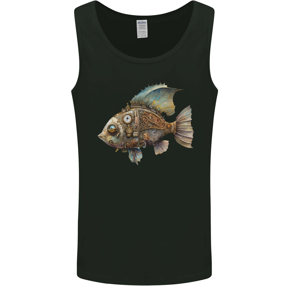 Steampunk Fish 1 Mens Vest Tank Top
