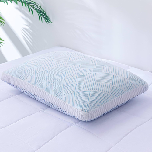 Cooling Bamboo Viscose Queen Pillow with Memory Foam Fill