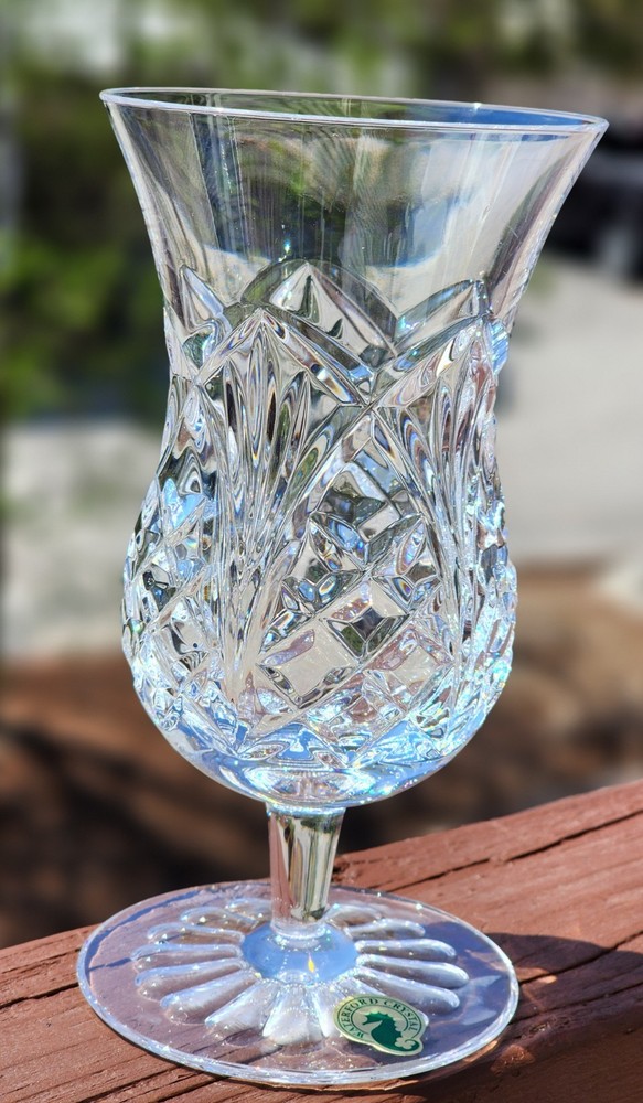 Set of 7 Waterford Crystal Waterville Rose Iced Beverage Goblets Excellent Condition