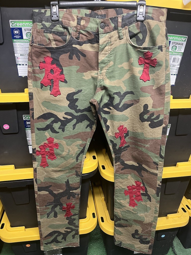 Chrome Heart Jeans inspired custom 1 of 1 Hand Stitched Size 32x32