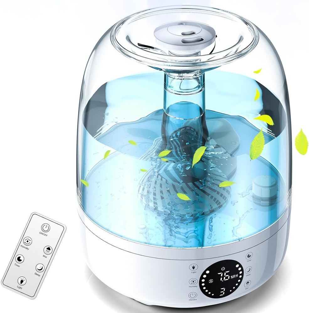 4L Top Fill Quiet Cool Mist Humidifier for Bedroom Supersized Design