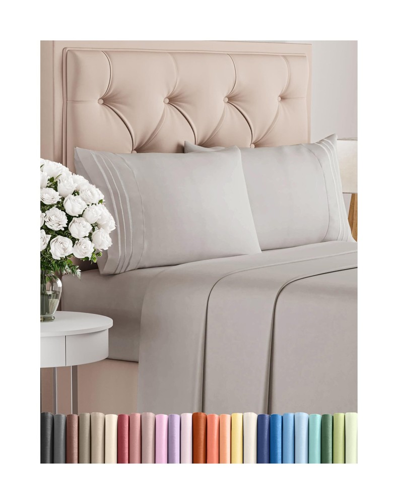 Queen Size 4-Piece Cooling Bed Sheet Set – Soft, Breathable & Comfortable