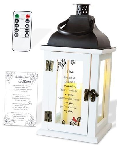 Memorial Lantern Bereavement Sympathy Gifts for Loss of Loved One, Dad