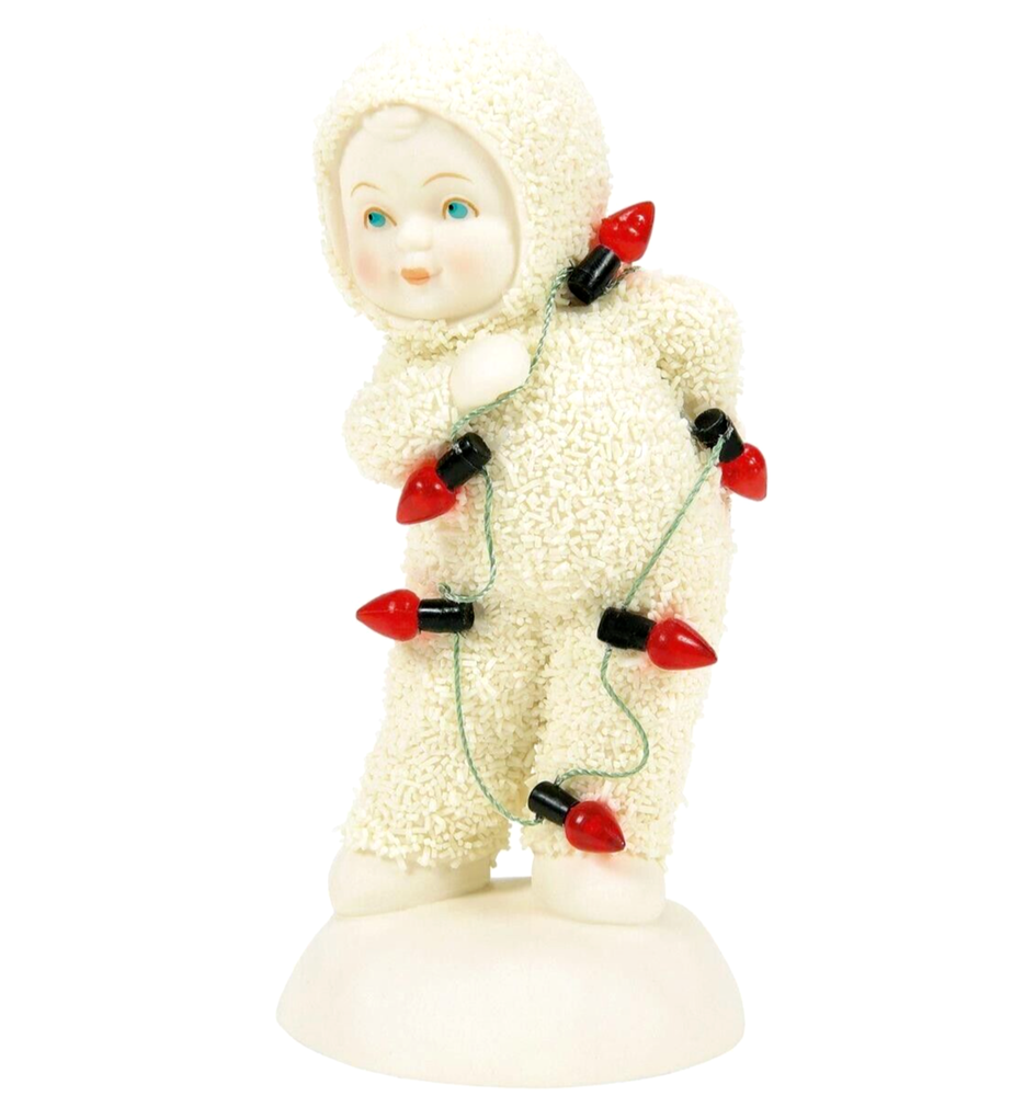 ✤ New DEPT 56 SNOWBABIES Cloaked in Christmas Spirit Figurine Holiday Lights