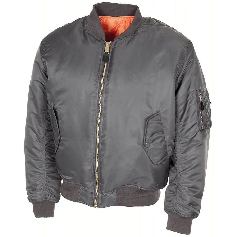 Pilot jacket MA1 army style jacket bomber jacket flight jacket urban grey