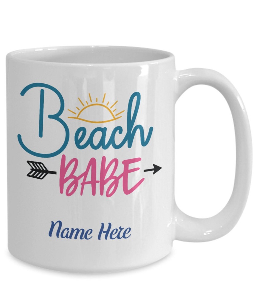 Beach Babe Coffee Mug for Girls Trip or Tea by the Shore