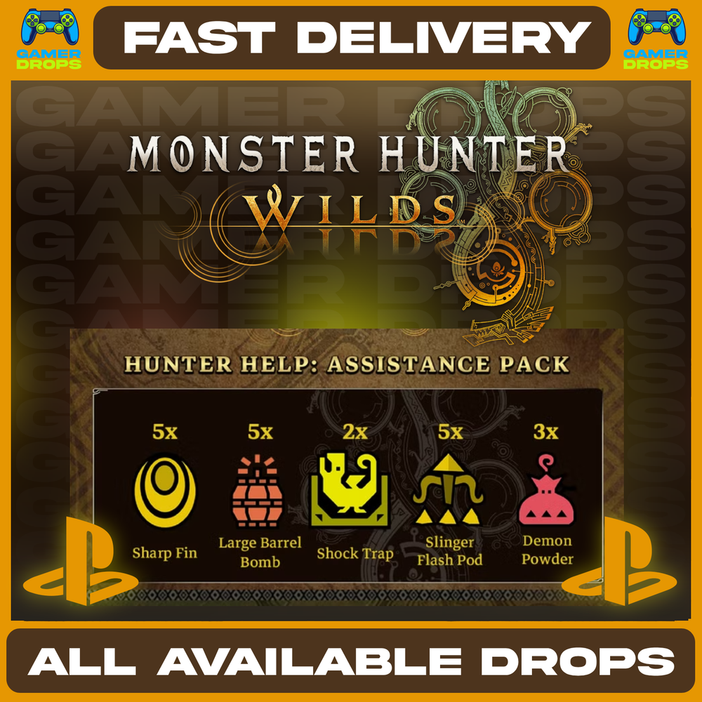 Monster Hunter Wilds TWITCH DROPS - Hunter Help: Assistance Pack - PS - FAST