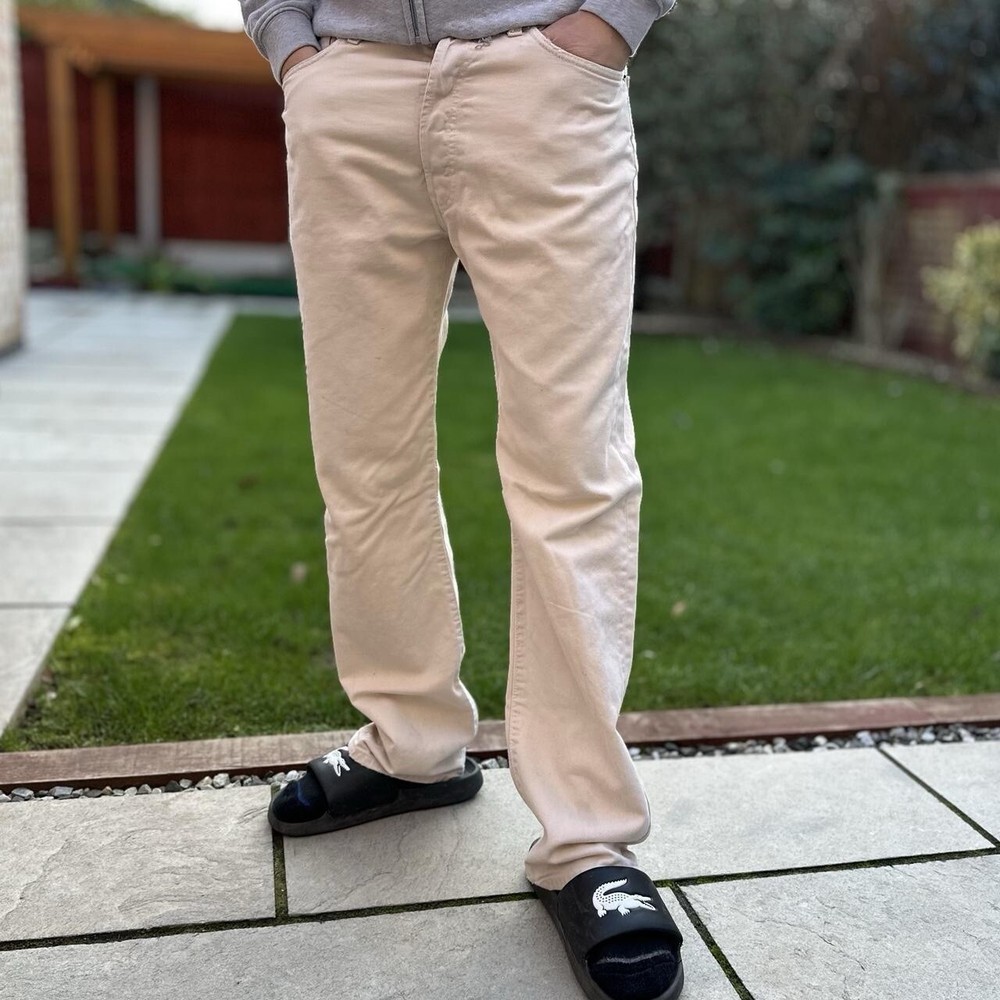 Levi's 351 Denim Jeans Men’s Regular Fit Leg W32 L32 Off White Cream Trousers