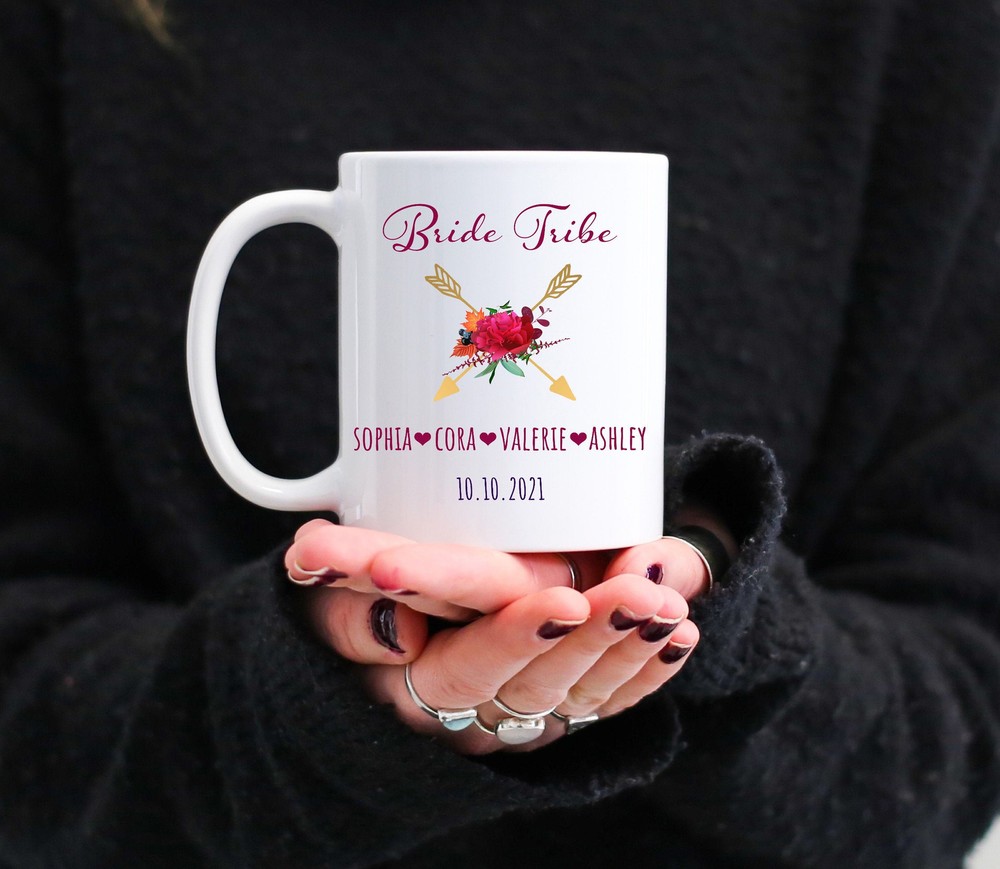 Custom Bridesmaid Mug Personalized Wedding Thank You Gift for Bride