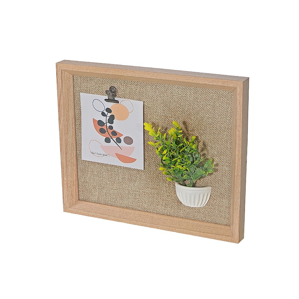 MDF 4x4 Collage Clip Frame with Decorative Faux Plants