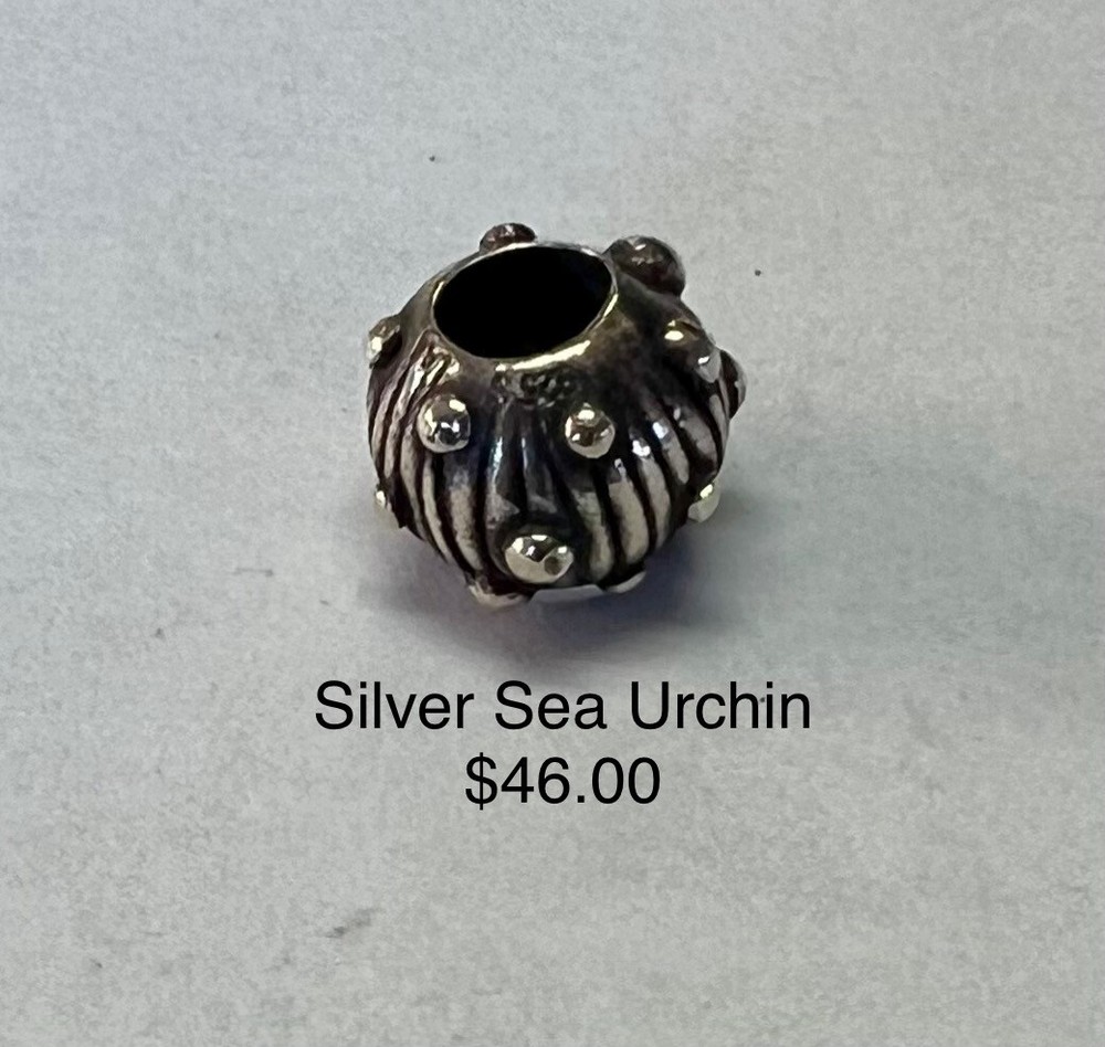 Trollbeads Sterling Silver Sea Urchin Charm Bead