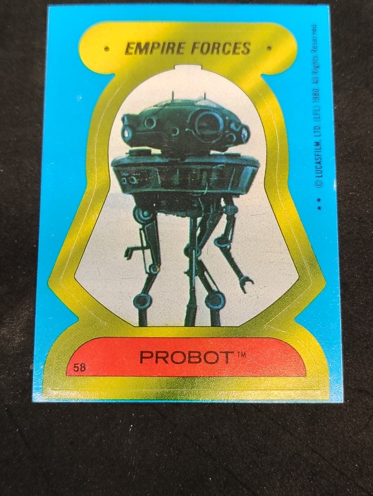 1980 Topps Star Wars Empire strikes back sticker #58 probot series 2