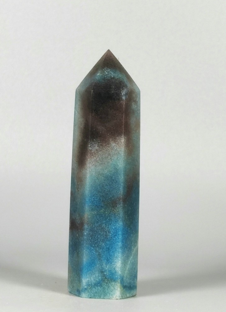 Rare Polished Blue Trolleite Tower Point Reiki Stone Healing
