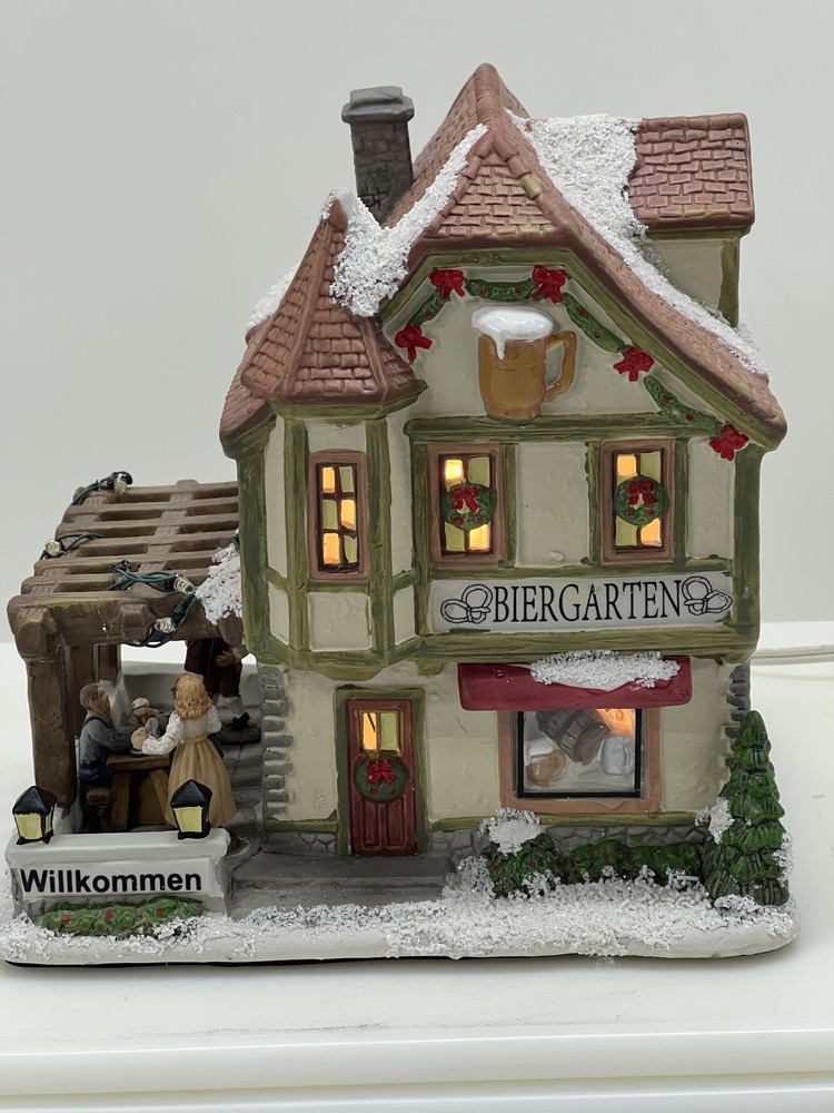 St Nicholas Square Biergarten Limited Edition Village Set with Adapter
